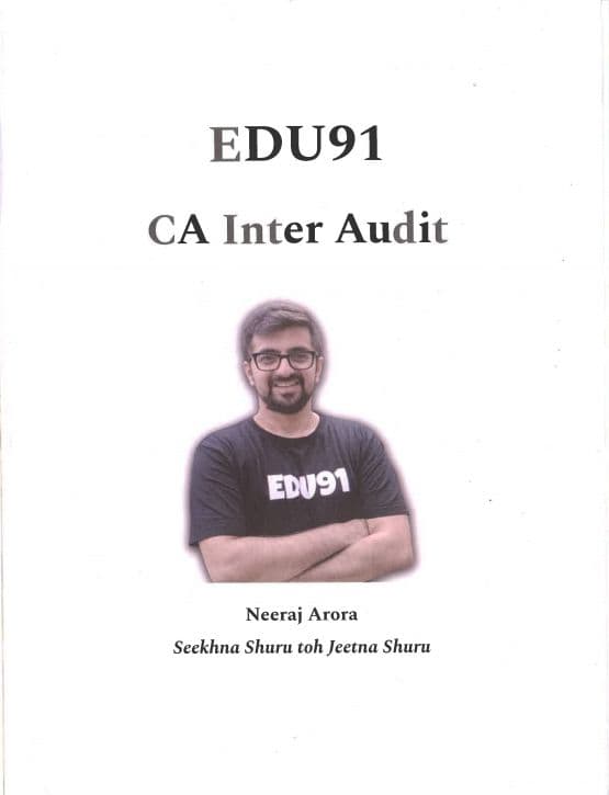 First page of Neeraj Arora Audit notes