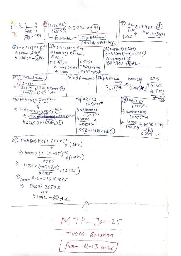 First page of TVOM-MTP JAN 25 SOLUTION.