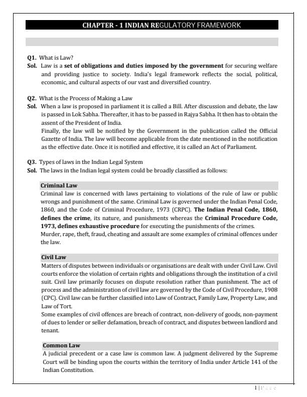 First page of Practice questions