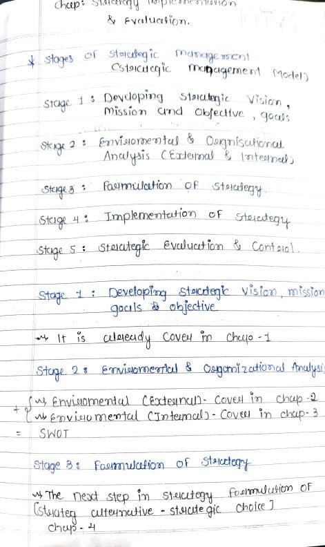 First page of STRATEGIC MANAGEMENT CHAPTER 5
