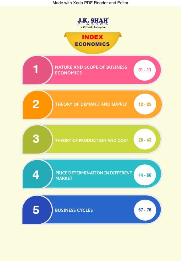 First page of Ca foundation full economics mcq practice book by JKSC (adbhut pdf)