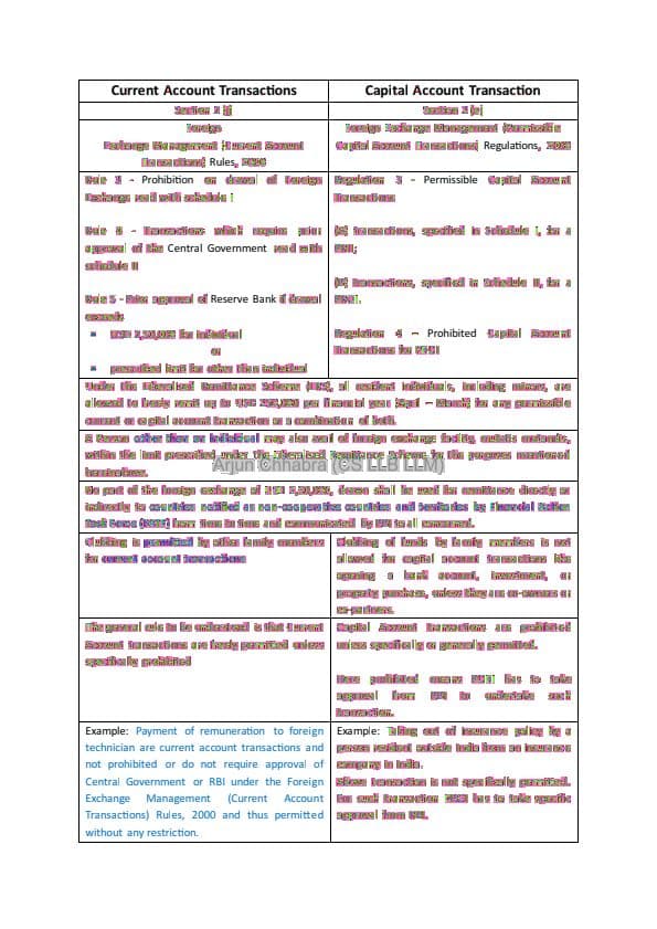 First page of FEMA Current & Capital Account Transactions 2 Pages Game Over