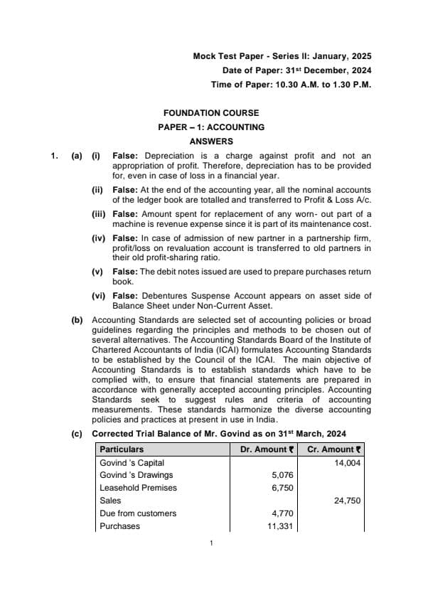 First page of Kal ke MTP ka solutions Account ka