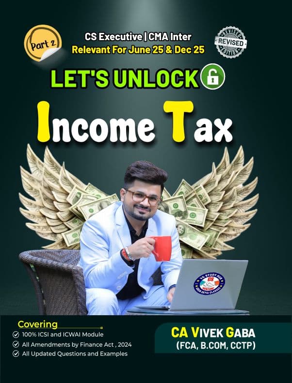First page of Ca inter 2025-26 taxation - direct tax vivek gaba sir Ca inter taxation paper 3 { all 5 heads } Ca inter may 2025 taxation Direct tax notes