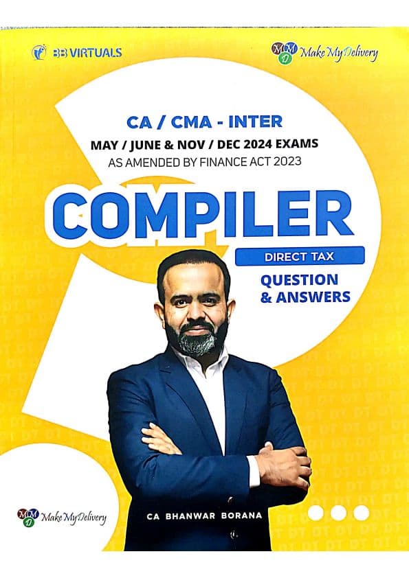 First page of Income tax basics concept question bank by CA BHANVAR BORANA sir for may 25 & onwards