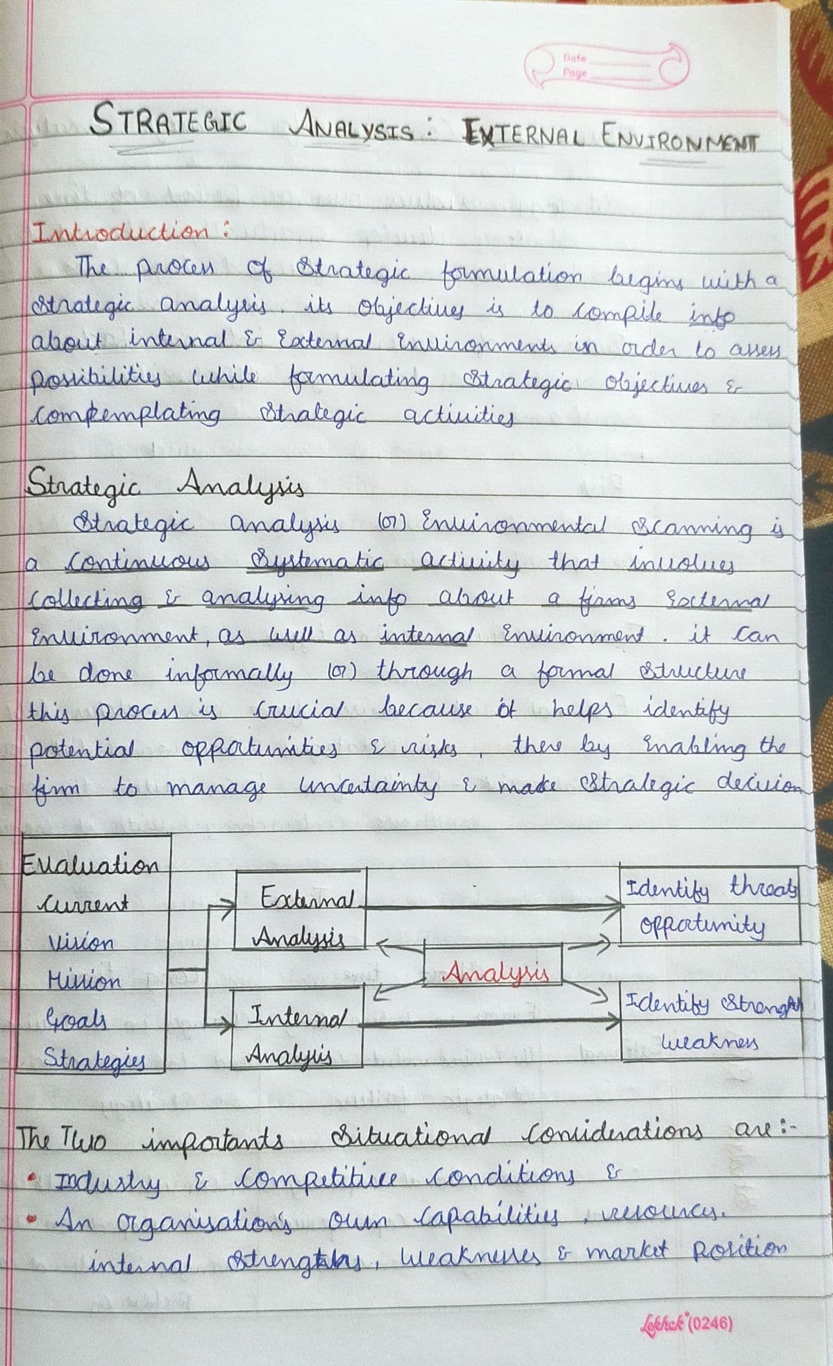 First page of SM chapter 2 notes