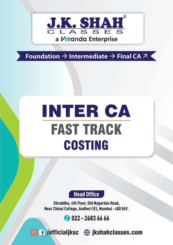 First page of Costing