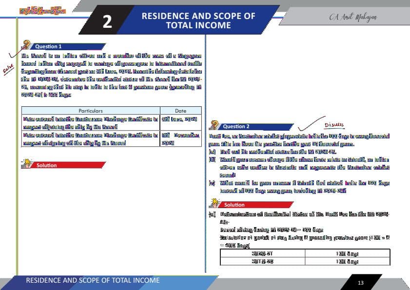 First page of AMIT MAHAJAN Day- 3 Attempt May 25 PRACTICE BATCH For Taxation (DT+IDT) Link attached for Lectures and Notes for the same. DT-Residence And Scope of Total Income Question -Practice Session https://youtube.com/live/7Sz8jM2VmDw?feature=share
