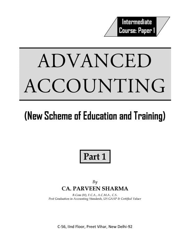 First page of Advanced accounting by CA Praveen Sharma