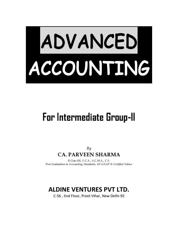 First page of Advance accounting part 2 by CA Praveen Sharma