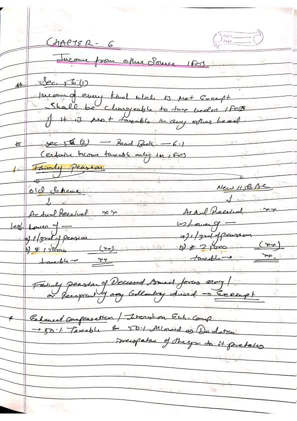 First page of DT - IFOS CLASSES BY CA VIJAY SARDA SIR