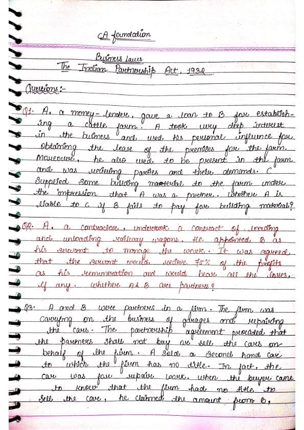 First page of Practice Questions