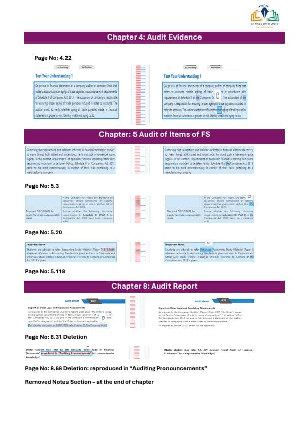 First page of Audit changes in may 25