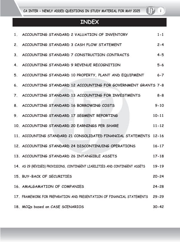 First page of Advance accounts newly added question applicable for may 25