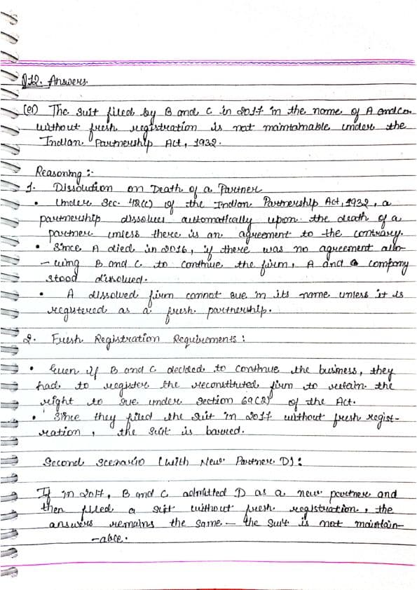 First page of Answer of Question no.12
