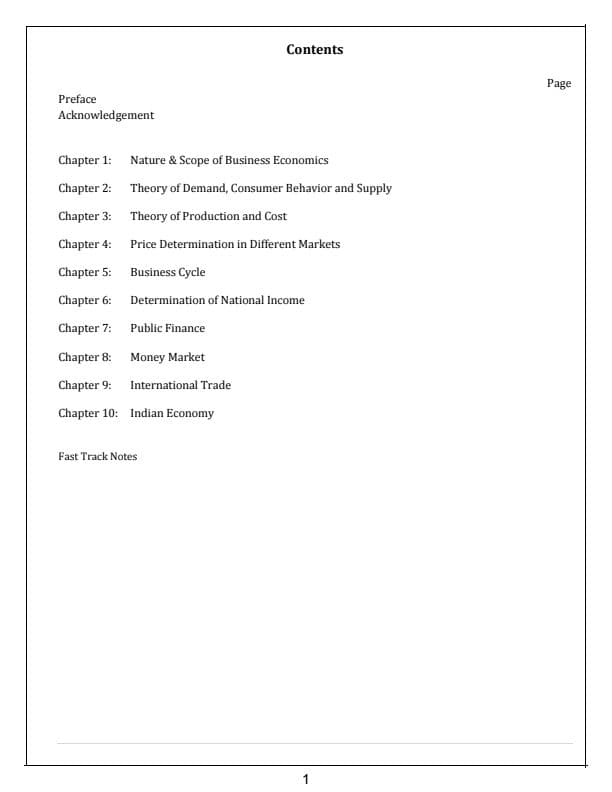 First page of Full Book of economics