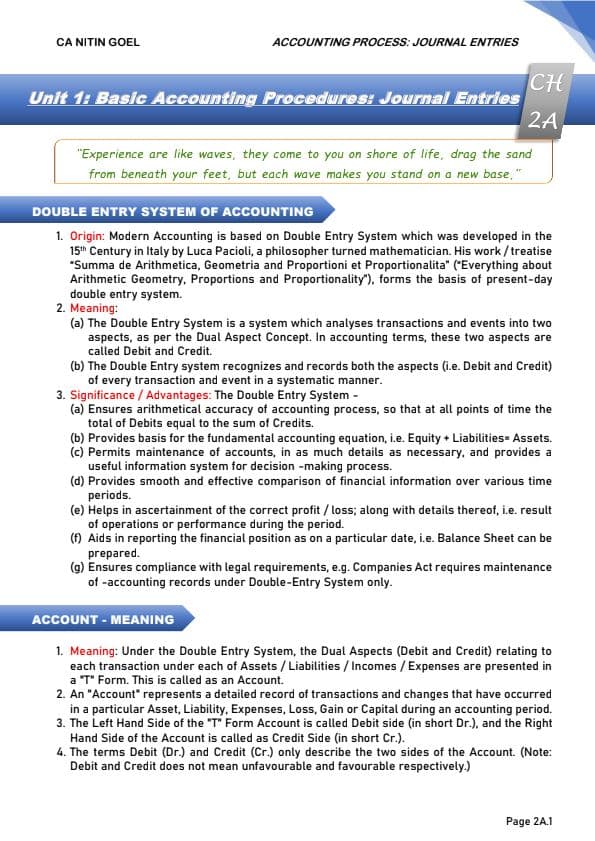 First page of Journal by ca nitin goel sir