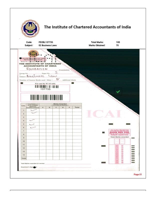 First page of Business laws certified copies