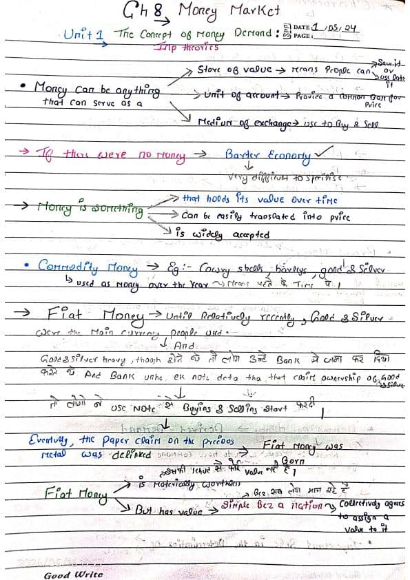 First page of Eco ch 8 unit 1 notes