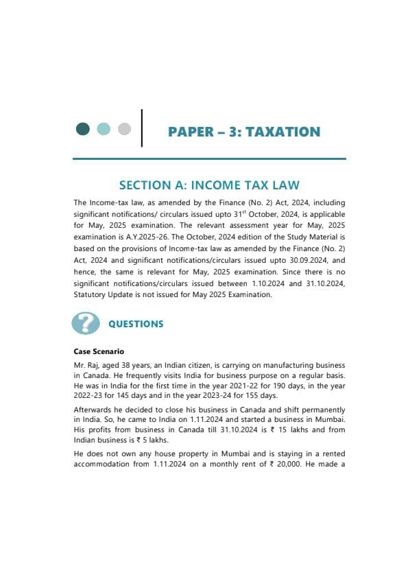 First page of Taxation May'25 RTP