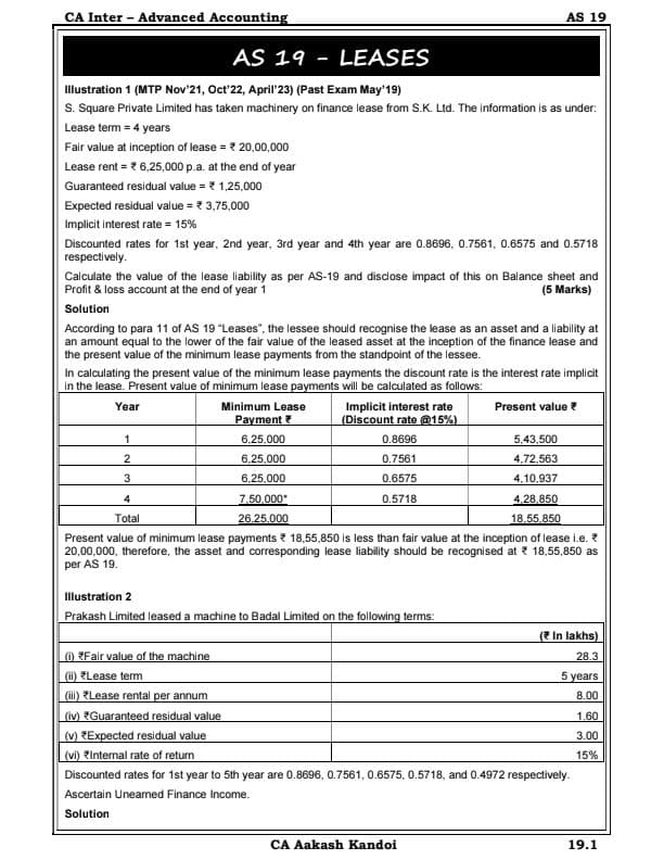 First page of As 19