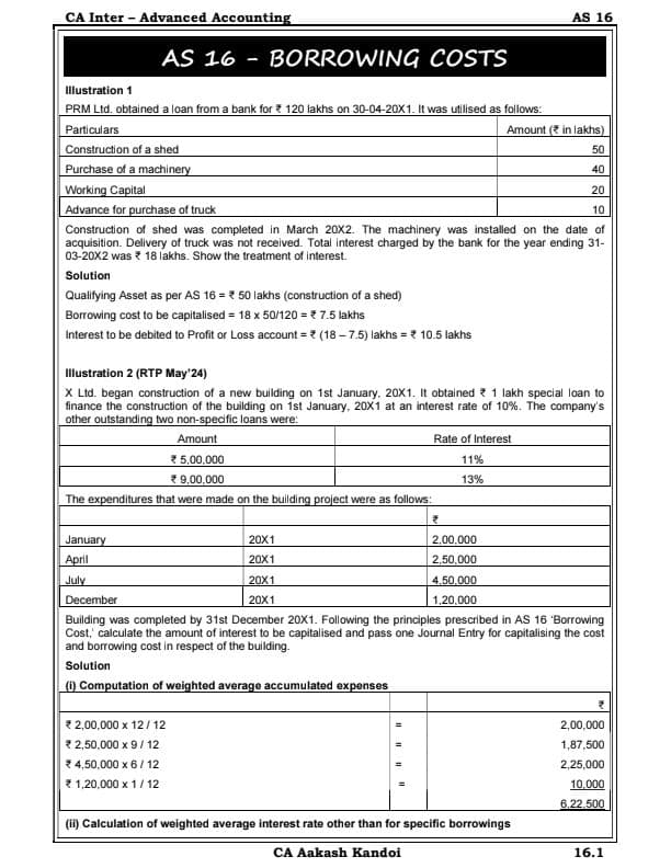 First page of AS 16