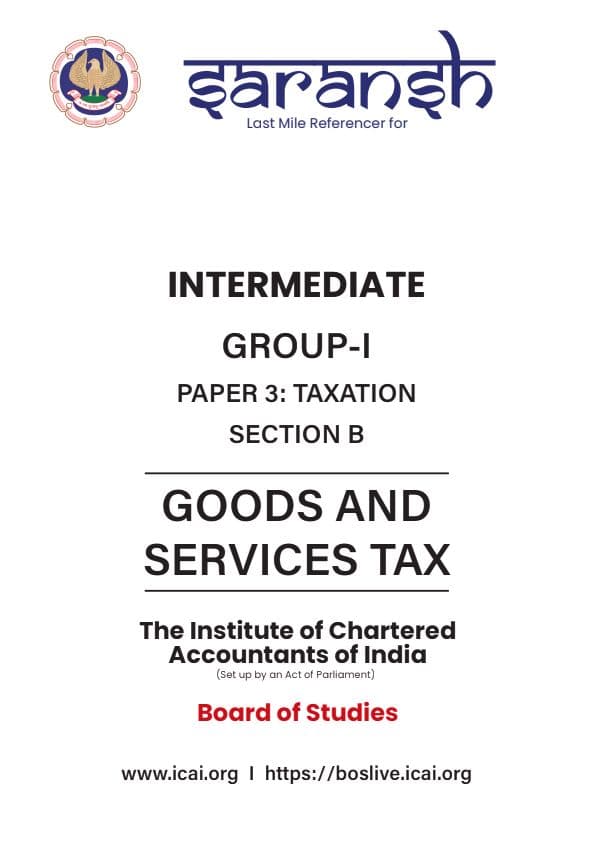 First page of GST Chart book ICAI