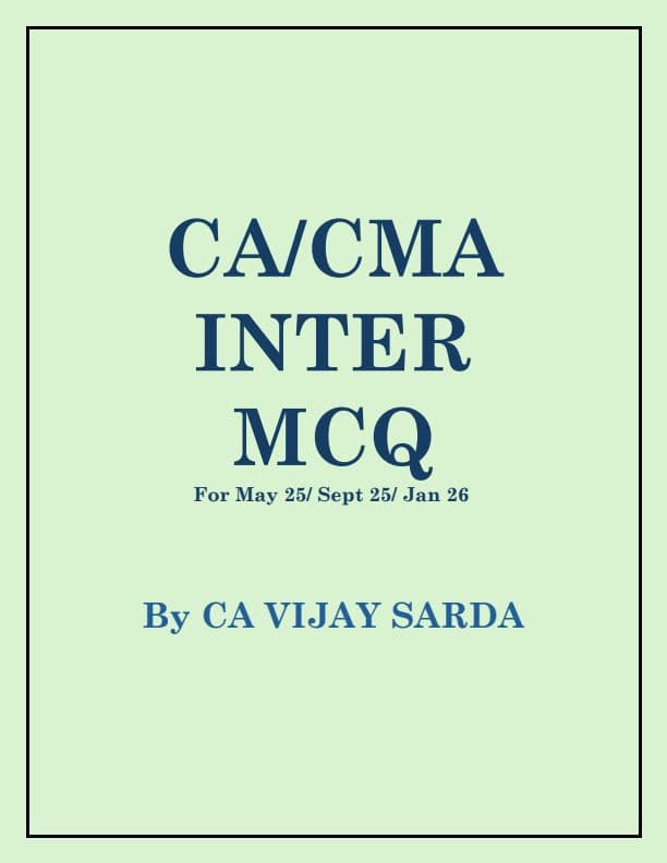 First page of DT MCQs for May'25/Sept'25/Jan'26 CA Vijay Sarda