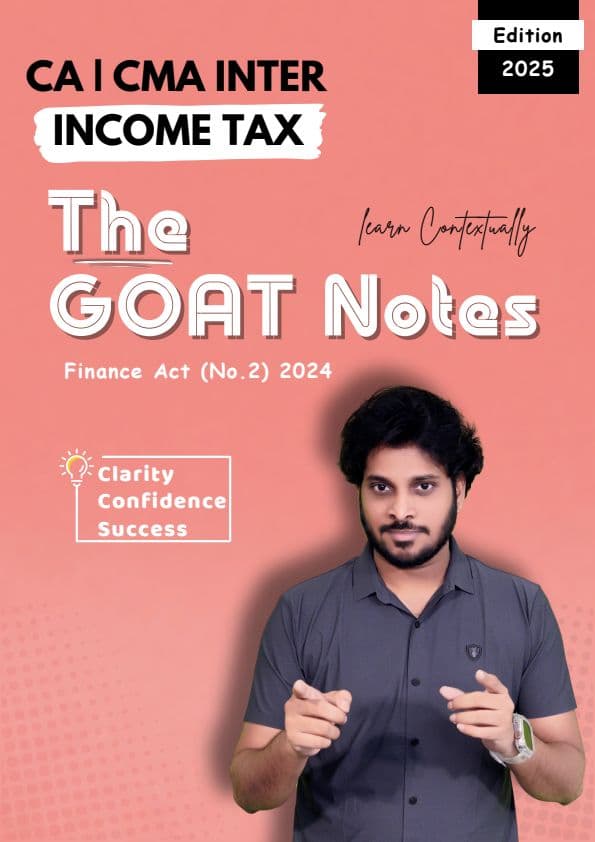 First page of CA RAM HARSHA| INCOME TAX| GOAT NOTES|