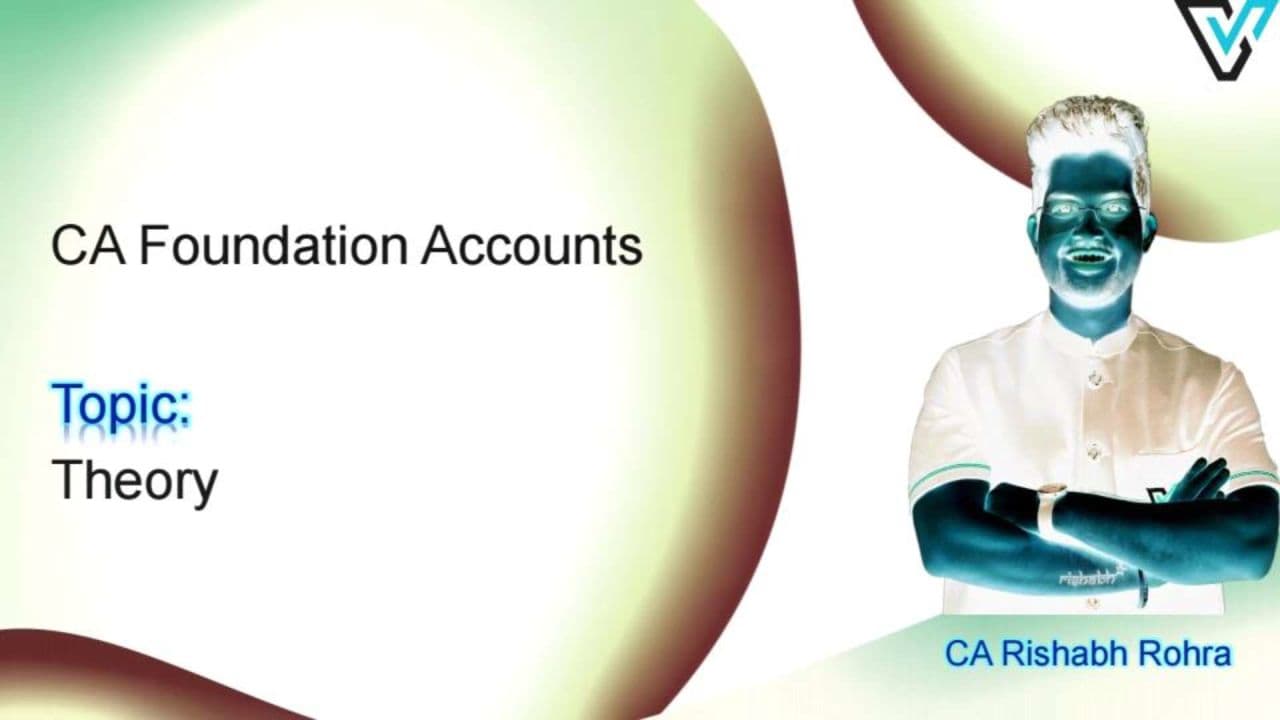 First page of CA foundation accounting theory lecture notes