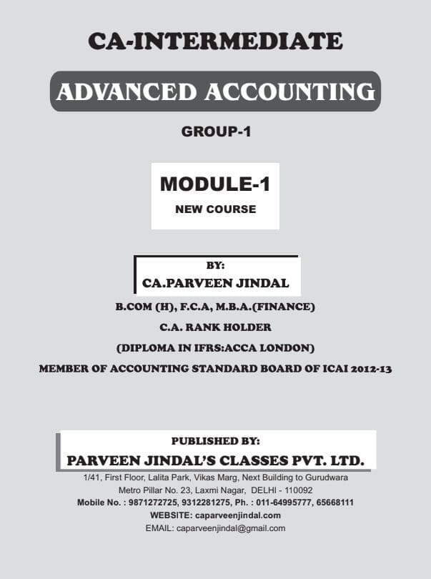 First page of Parveen Jindal Sir Advanced Account Module 1