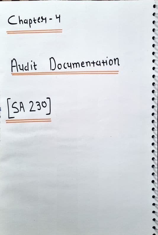 First page of Audit handwritten notes Chapter 6