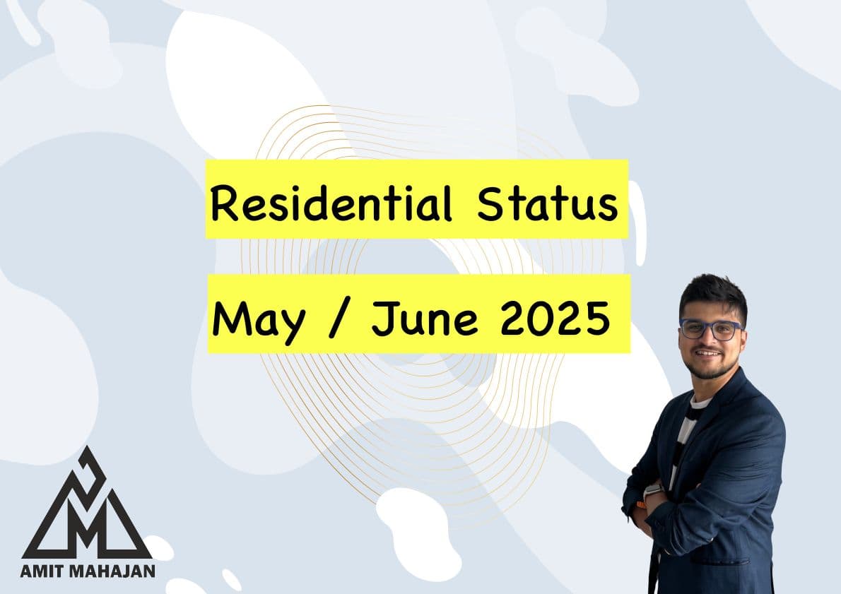 First page of Amit Mahajan residential status quick summary
