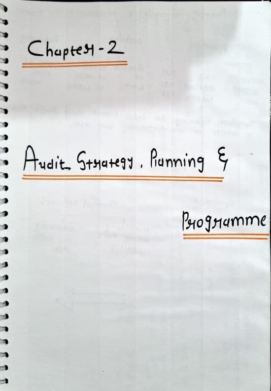 First page of AUDIT Handwritten notes Chapter 2(SA300)