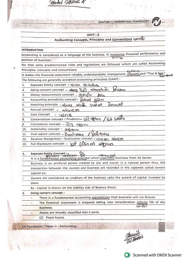 First page of Best boe notes