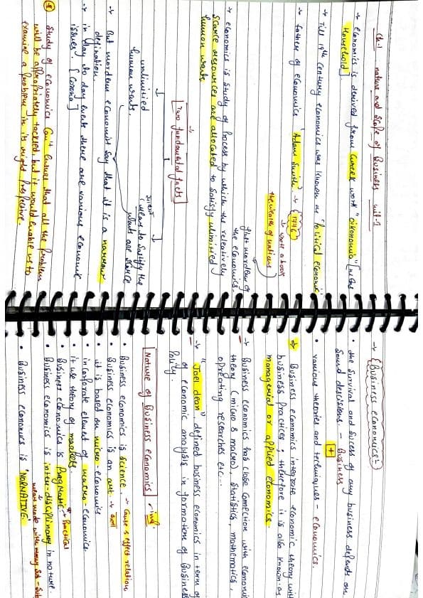 First page of GUYSS these are the DEMO notes of chapter 1 of business economics made by myself if anyone want others notes please comment