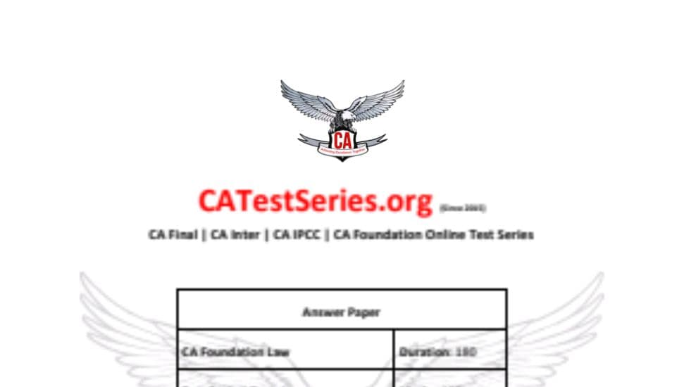 First page of Test paper full syllabus