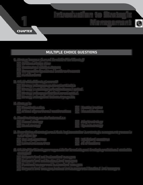 First page of CA Wallah [ PW ] MCQ Introduction To Strategiic Mngt