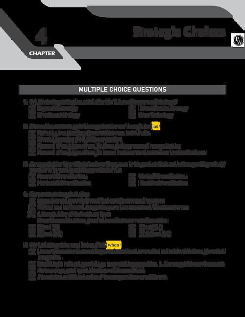 First page of CA Wallah [ PW ] MCQ Strategic Choices