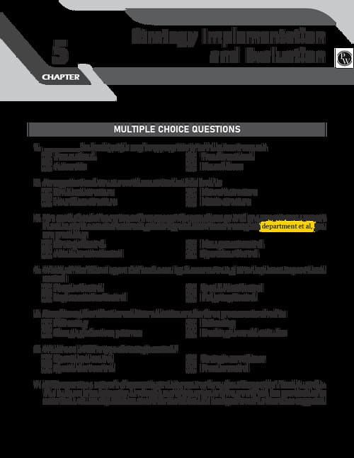 First page of CA Wallah [ PW ] MCQ Strategic Implementation And Evaluation