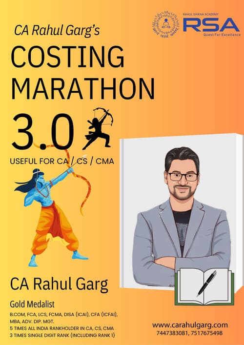 First page of CA Rahul Garg Sir CA Inter May 25 Costing notes.