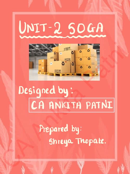 First page of Soga unit 2 by Ca Ankit patani