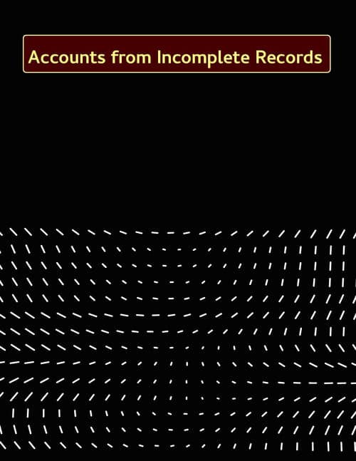 First page of Accounts - Incomplete records ,hndwritten notes Harsik manchanda