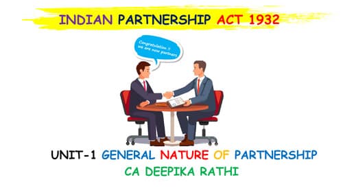 First page of INDIAN PARTNERSHIP ACT 1930 NOTES (CA DEEPIKA RATHI)