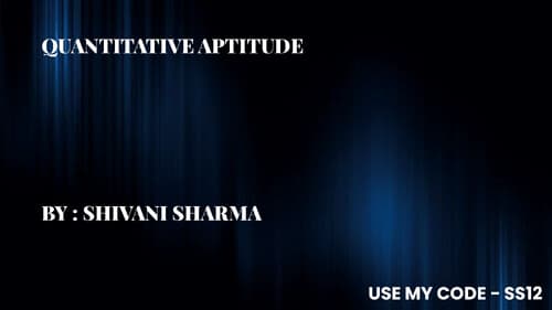 First page of Quantitative aptitude Full day marathon may 2025 notes by shivani Sharma