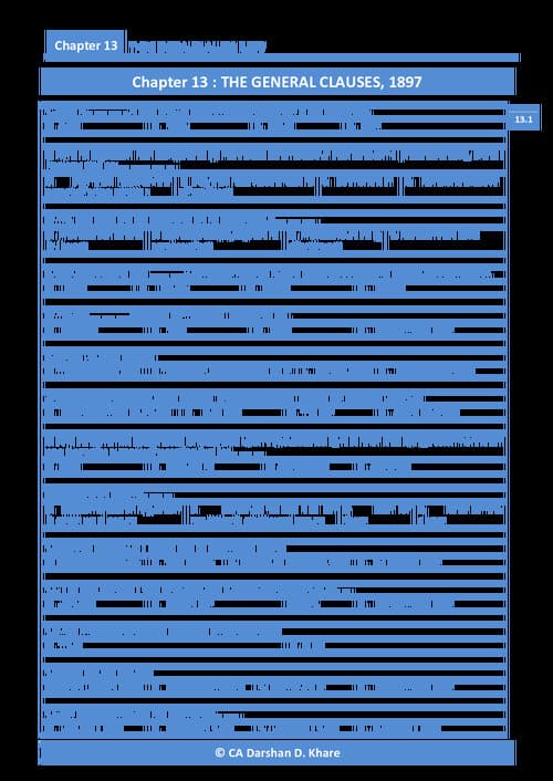 First page of General clauses act