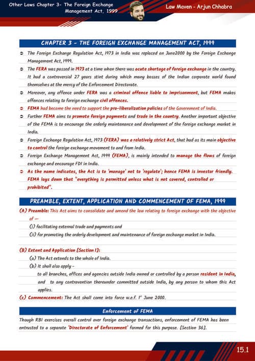 First page of FEMA 1999 Compact Chart Book By Arjun Chabbra Sir