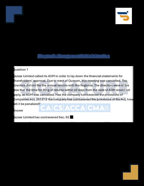 First page of CA INTER SEPTEMBER 25 IMPORTANT QUESTION