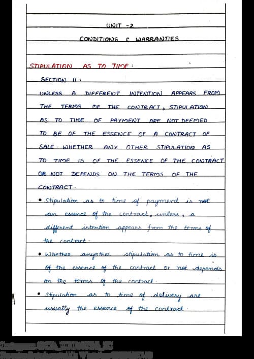 First page of Soga unit 2 hand written notes