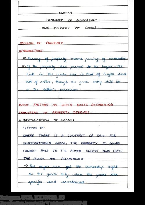 First page of Soga unit 3 hand written notes